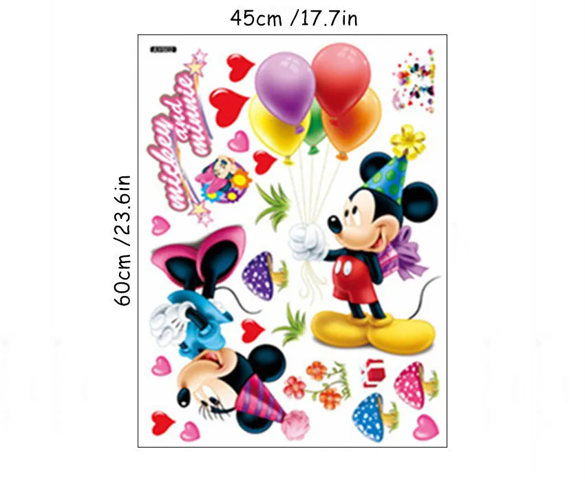 AY602 Mickey Новые Аниме игры наклейки на стену супер забавные Марио 3d Виниловые наклейки детская комната детская декорация мультфильм обои 70*50 см - Цвет: AY602 Mickey