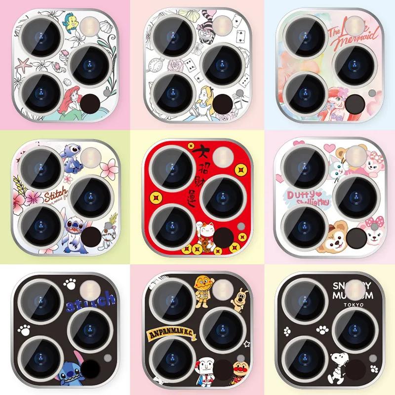 

Cartoon Full Camera Protective Glass For iPhone 11 12 Pro 12 Mini Max SE 2020 Back Cover Lens Glass Camera Shatterproof