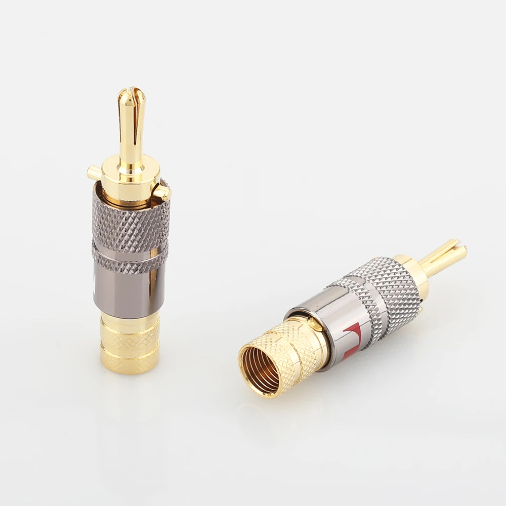 8pcslot Блокировка банан разъем динамик усилителя для DIY спикер кабель|connectors for