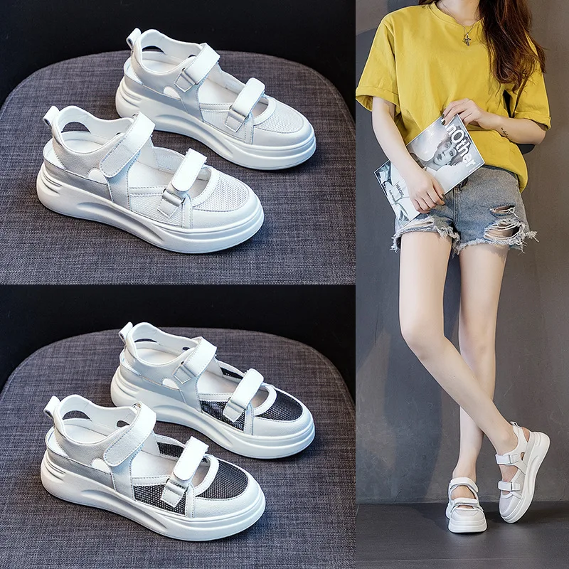 

Thick-soled sandals women's summer 2021 new flat-bottomed breathable fashion casual sports shoes mesh shoes women shoes sandals