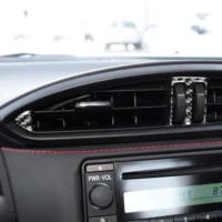 genuine carbon fiber car dashboard center air outlet frame cover stickers for subaru brz toyota 86 2017 2019