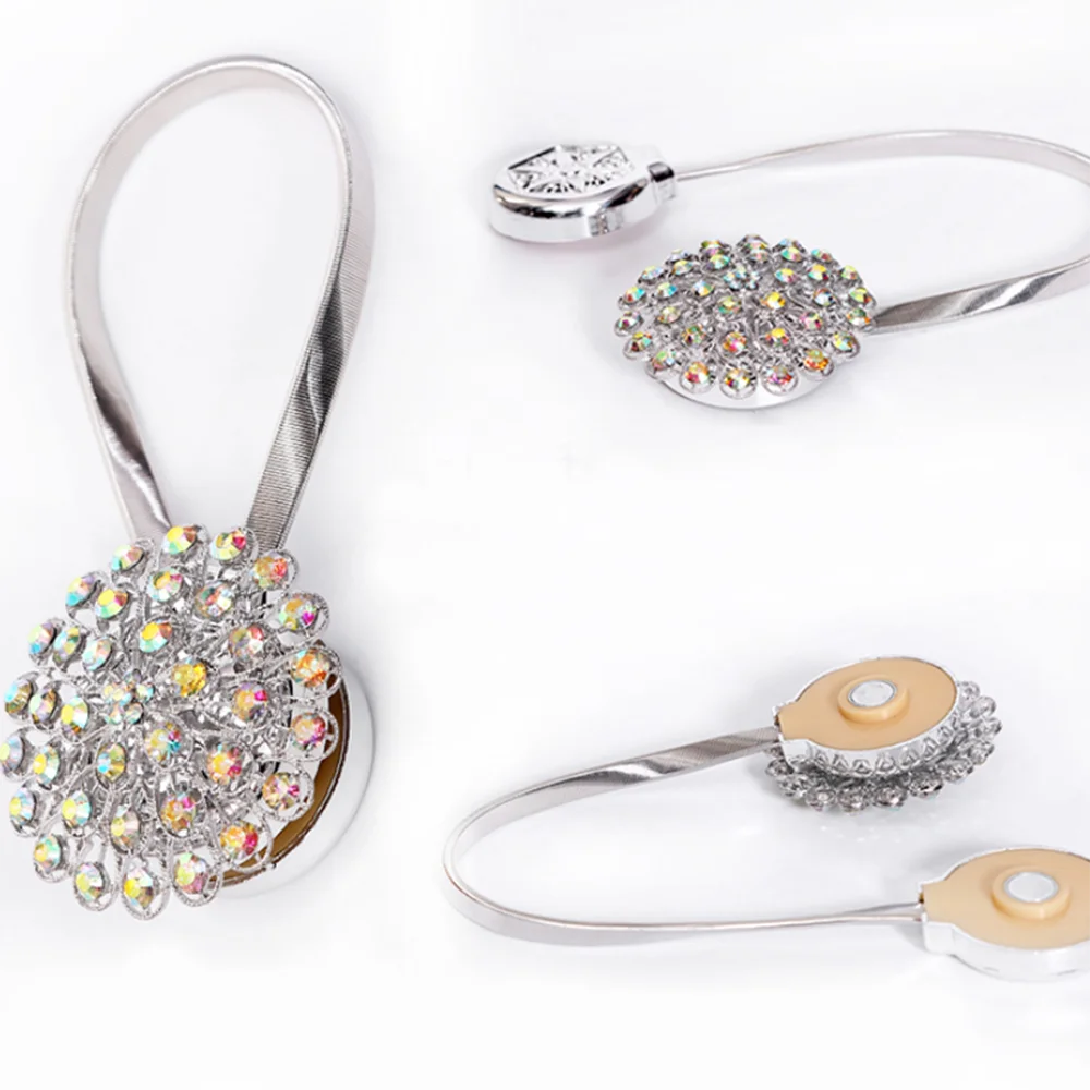 1 шт. Кристальные магнитные занавески кольца для галстуков занавес пряжка зажим