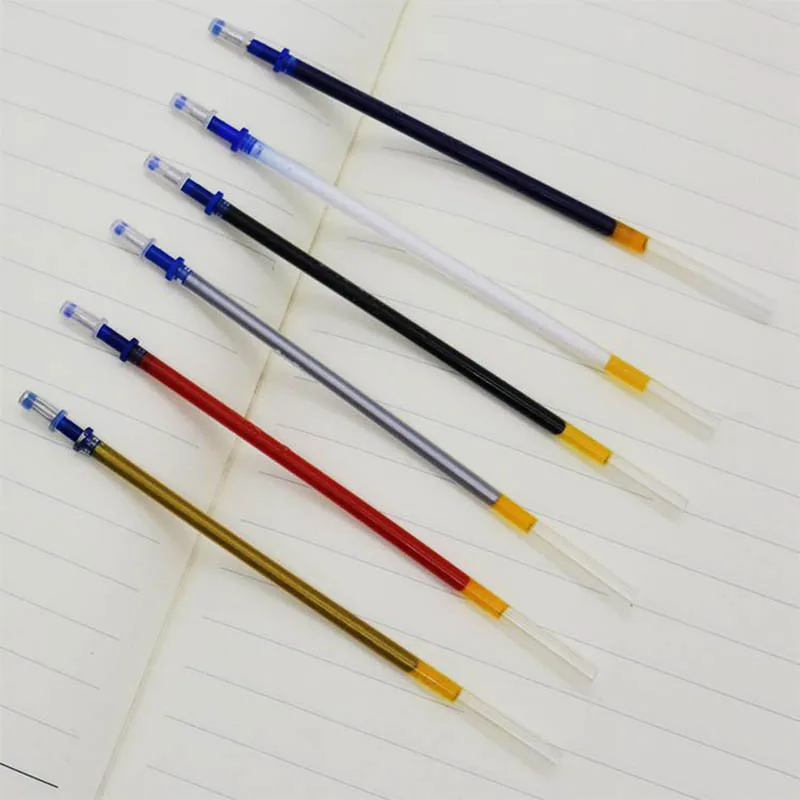 100 шт. Золотая белая ртутная ручка кожаная ткань ПУ сердечник офисные