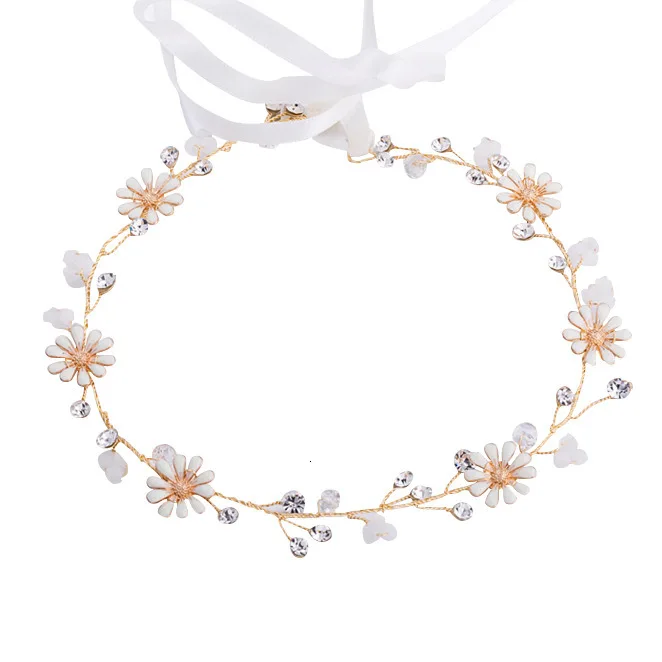 D231 NPASON Свадебная лента для волос Лаконичные украшения аксессуары невесты