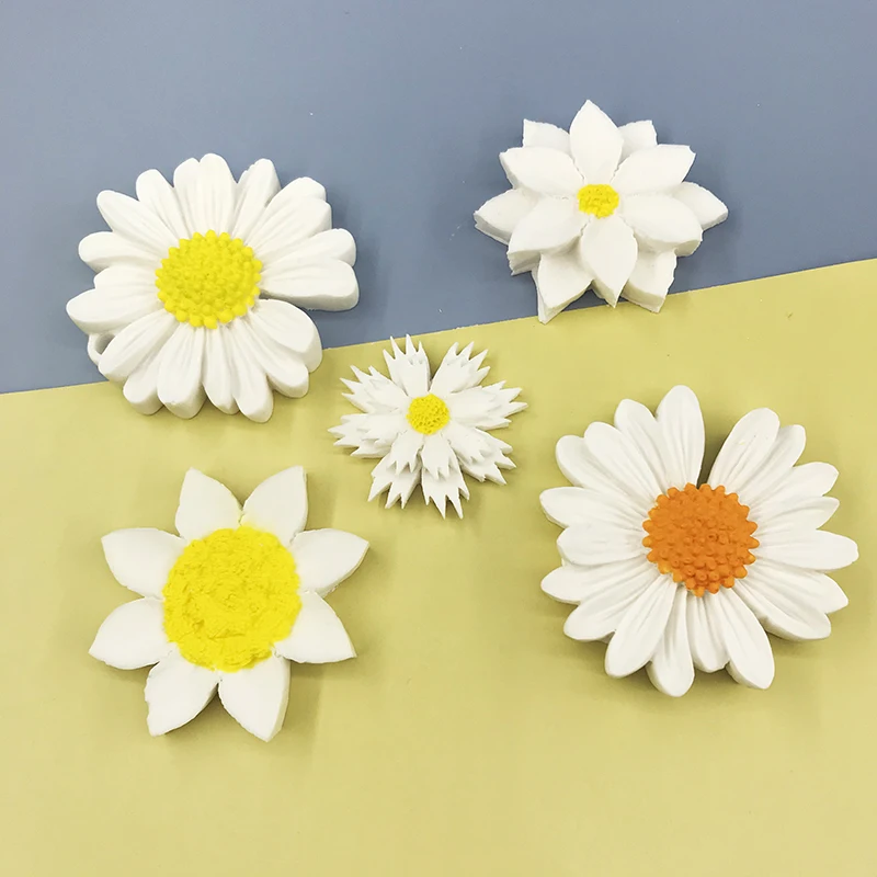 

MNYB Daisy Flower Shape Silicone Mold Pastry Cupcake Chocolate Soap Bakeware Mould Fondant Cake Sugarcraft Decoration Tools