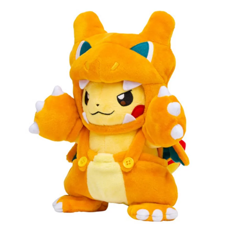 18 см Пикачу Косплэй Tyranitar Hydreigon Чаризард Snorlax Ampharos Garchomp Мягкие плюшевые игрушки