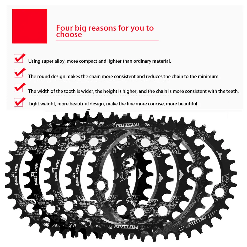 Mountain Bike Chainwheel Bicycle Chainring MTB Chain Disc 104BCD 32t / 34t 36t 38t Single tray Parts | Спорт и развлечения