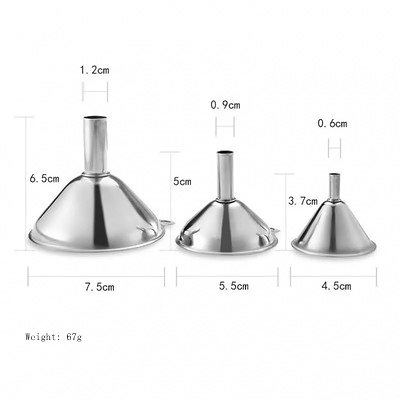 Stainless steel size funnel filter extra thick oil drain hotel kitchen household wine | Дом и сад