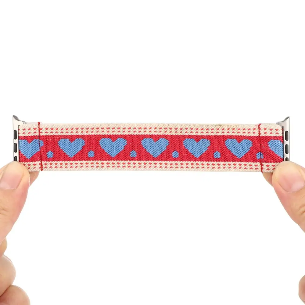 Elastic strap For Apple Watch 6 5 4 SE 3 2 38mm 42mm Nylon color pattern Wristband For iWatch 40mm 44mm Bracelet watch band