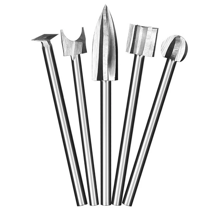 5 шт. гравировальное сверло для резьбы по дереву фрезерный корневой резак Резьба