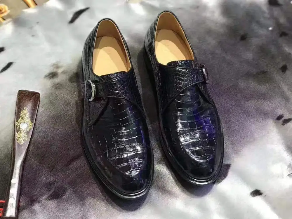 100% Genuine crocodile skin leather men fashion shoe with cow lining best quality business dress offical | Обувь