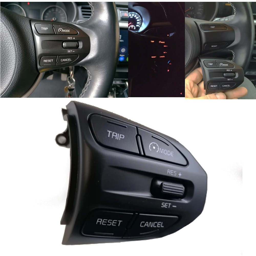 

Многофункциональная кнопка на рулевое колесо, правый переключатель круиз-контроля для KIA K2, RIO 2017, 2018, 2019, RIO X LINE, автомобильные аксессуары