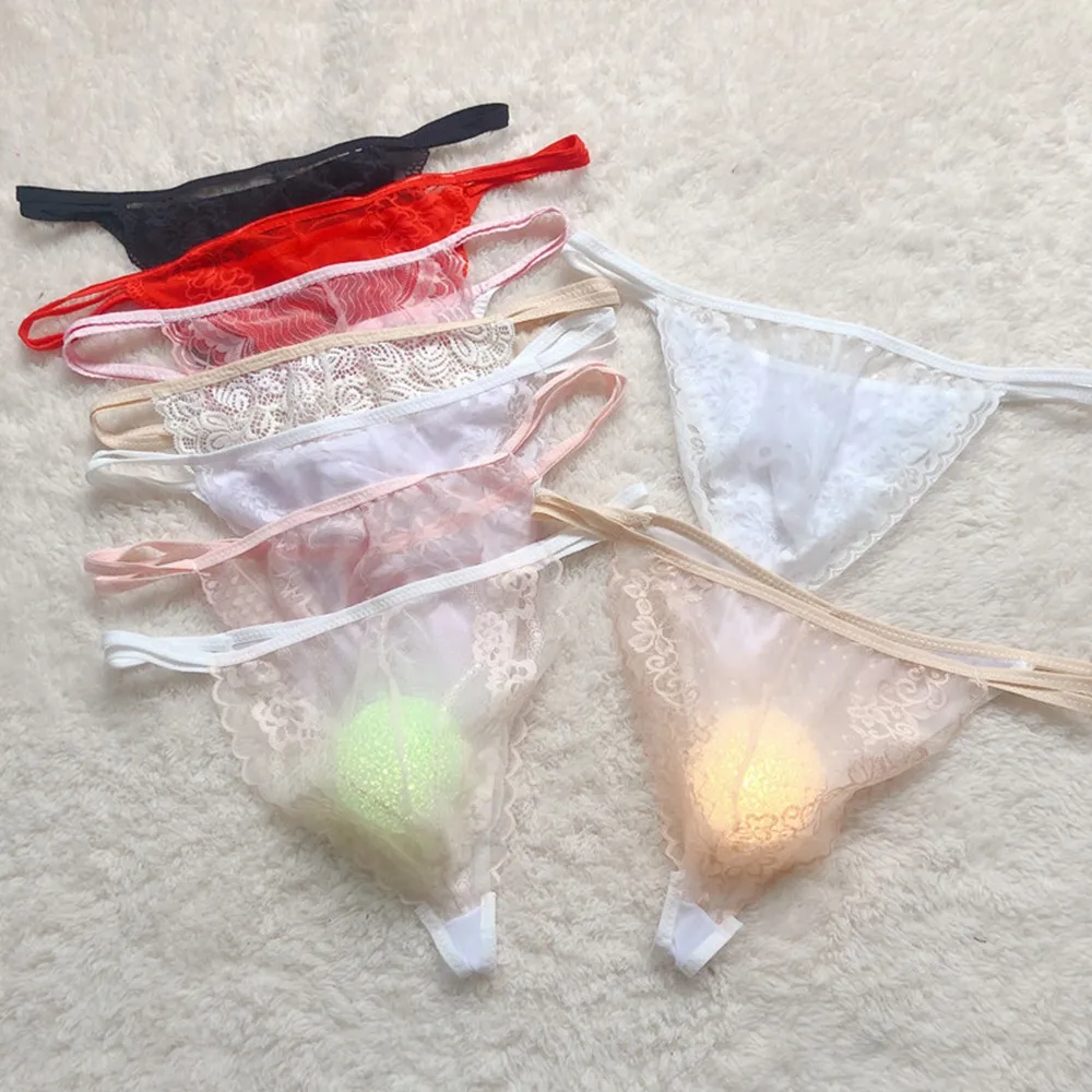 Мужские сексуальные трусы кружевные подштанники прозрачные трусики-стринги с