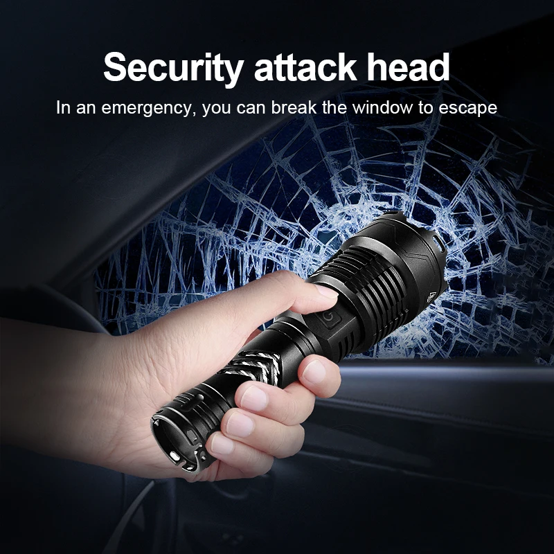 구매 HEDELI-손전등 XHP160 가장 강력한 랜턴 Usb 충전식 줌 Led 토치 IPX6 플래시 라이트 캠핑, 18650 또는 26650 배터리