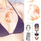 Водостойкая временная татуировка-наклейка, цветочный узор для старой школьницы, переводная татуировка для боди-арта, имитация татуировки