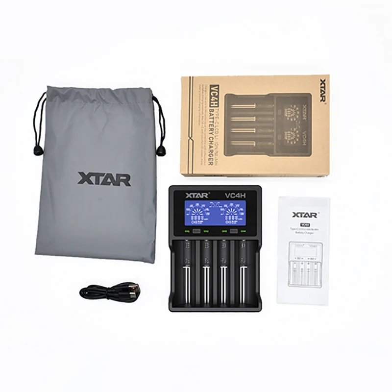 Зарядное устройство XTAR для аккумуляторов 18650 USB C QC3.0 быстрая зарядка AAA AA 20700 18350 21700
