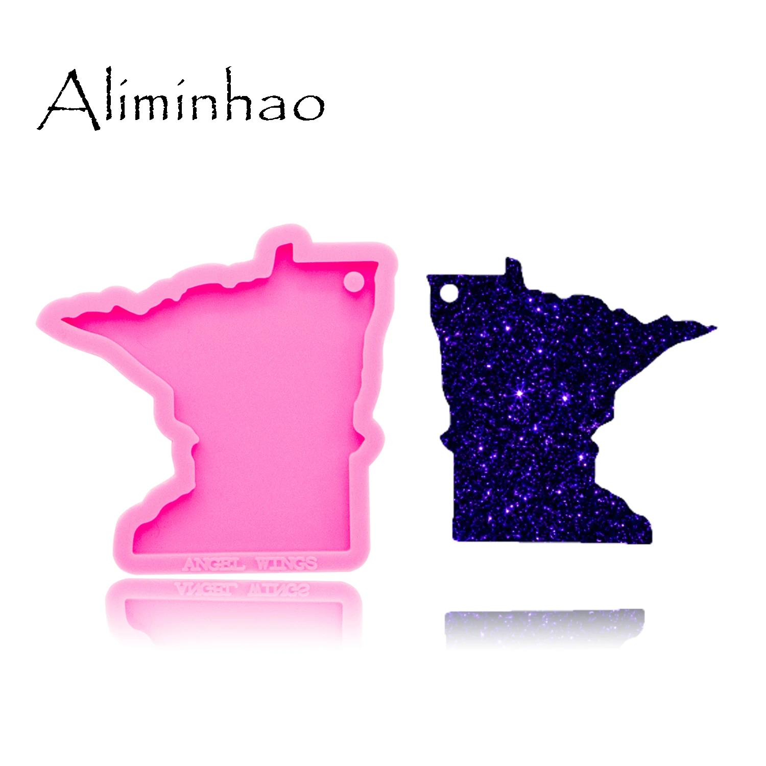 DY0227 Shiny us Minnesota state mold Silicone Molds DIY epoxy mould silicon Resin Crafting molds keychains Moulds | Дом и сад