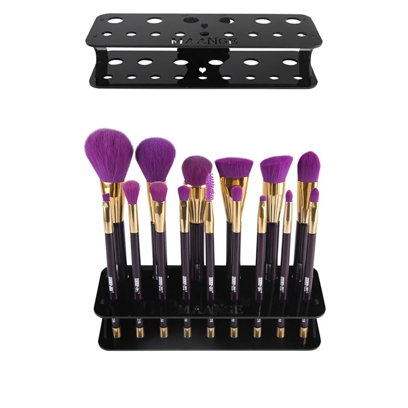 Подставка для кистей макияжа 15 шт. витрина полка держатель кисточек акриловая