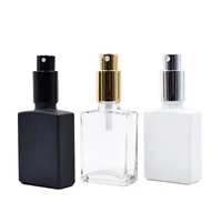 wholesale cosmeticos empty luxury square essential oil lotion bottles with aluminium cap glass perfume spray container packaging