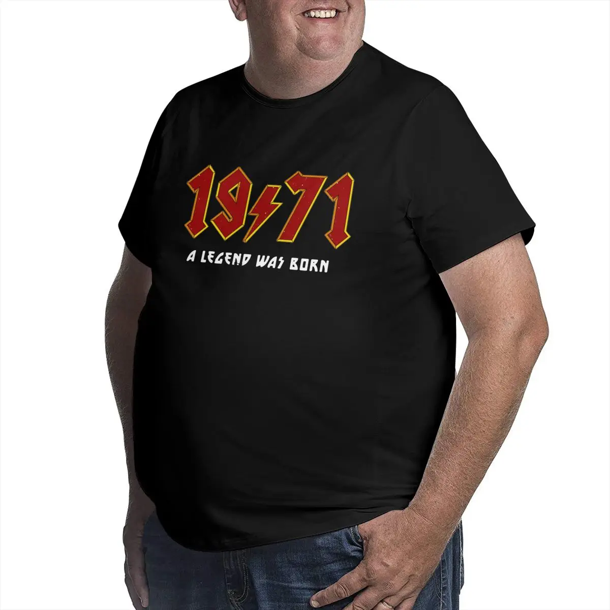 Мужская футболка в стиле ретро белая большого размера 50-х годов для взрослых