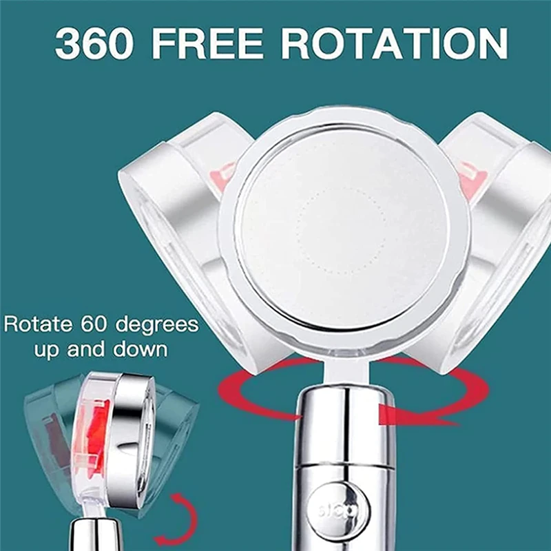 Насадка для душа с пропеллером регулируемая ручная водосберегающая насадка