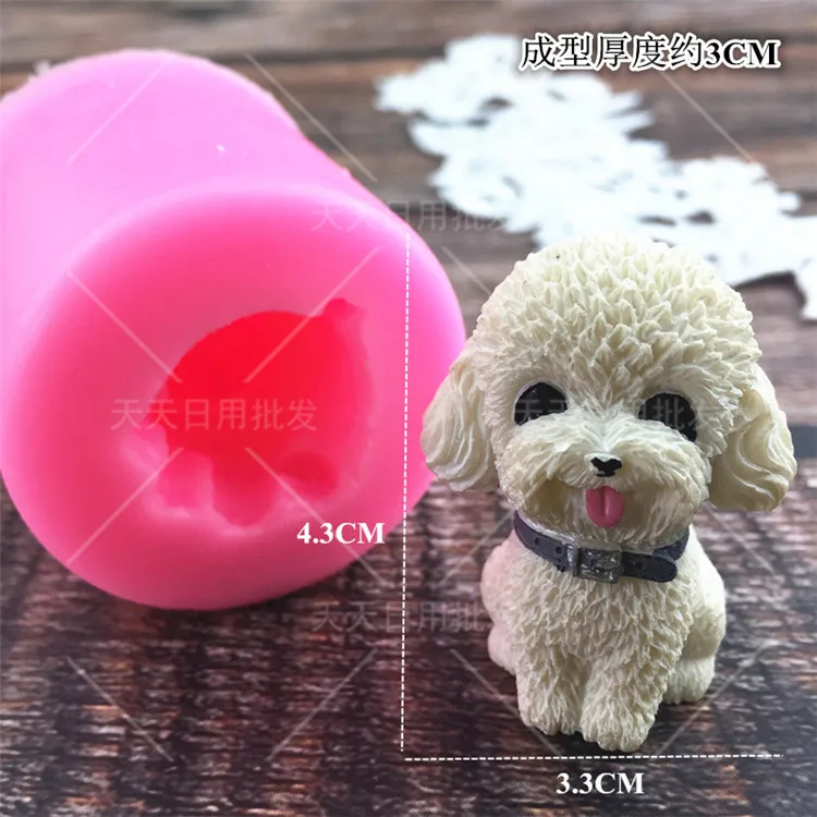 3D форма для собак силиконовые формы смола глина мыло свеча полимерной глины