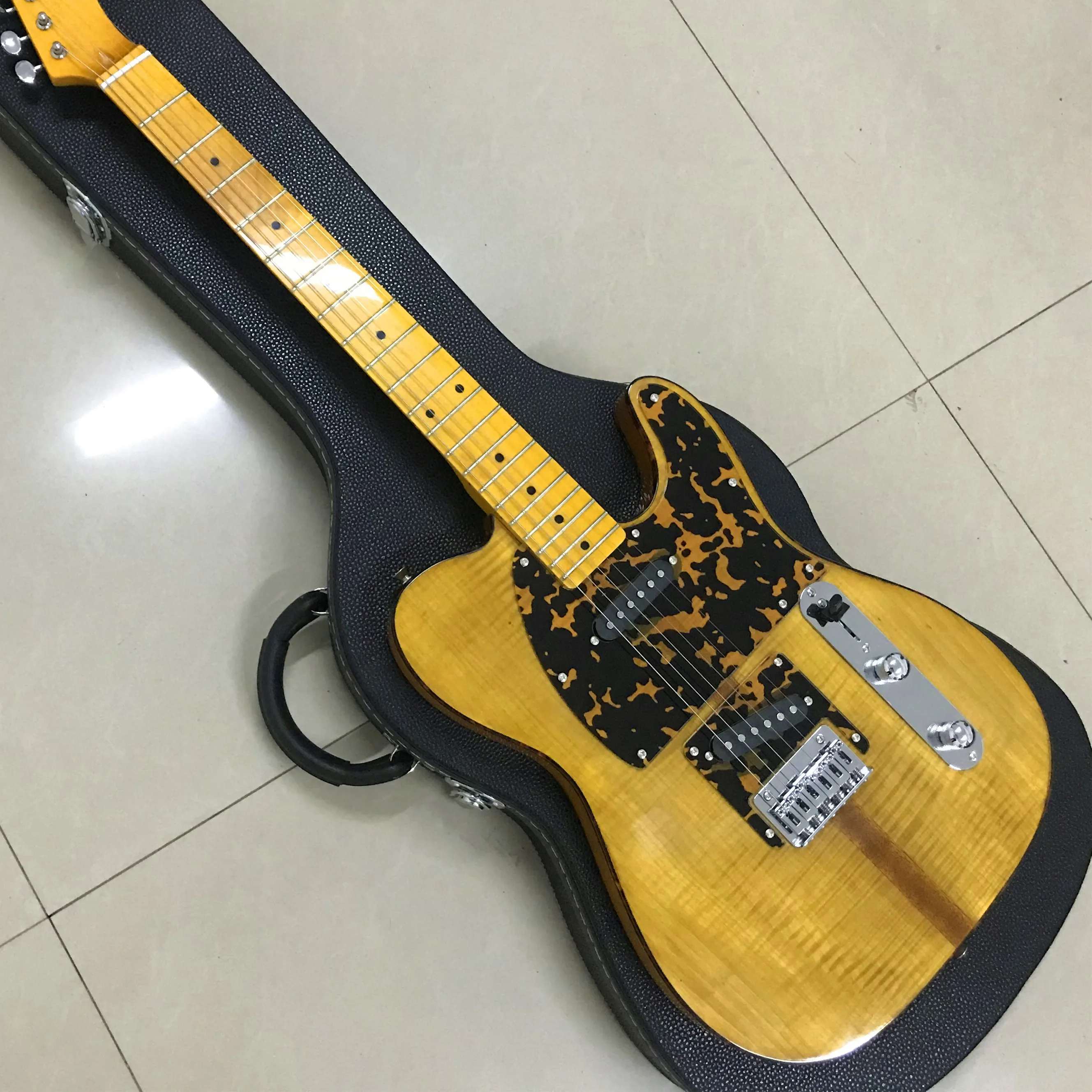 Высококачественная электрическая гитара MadCat TL заводская под заказ с принтом