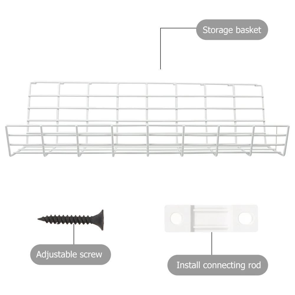 

2pcs Under Desk Cable Management Rack Compact Cable Organizer Storage Rack