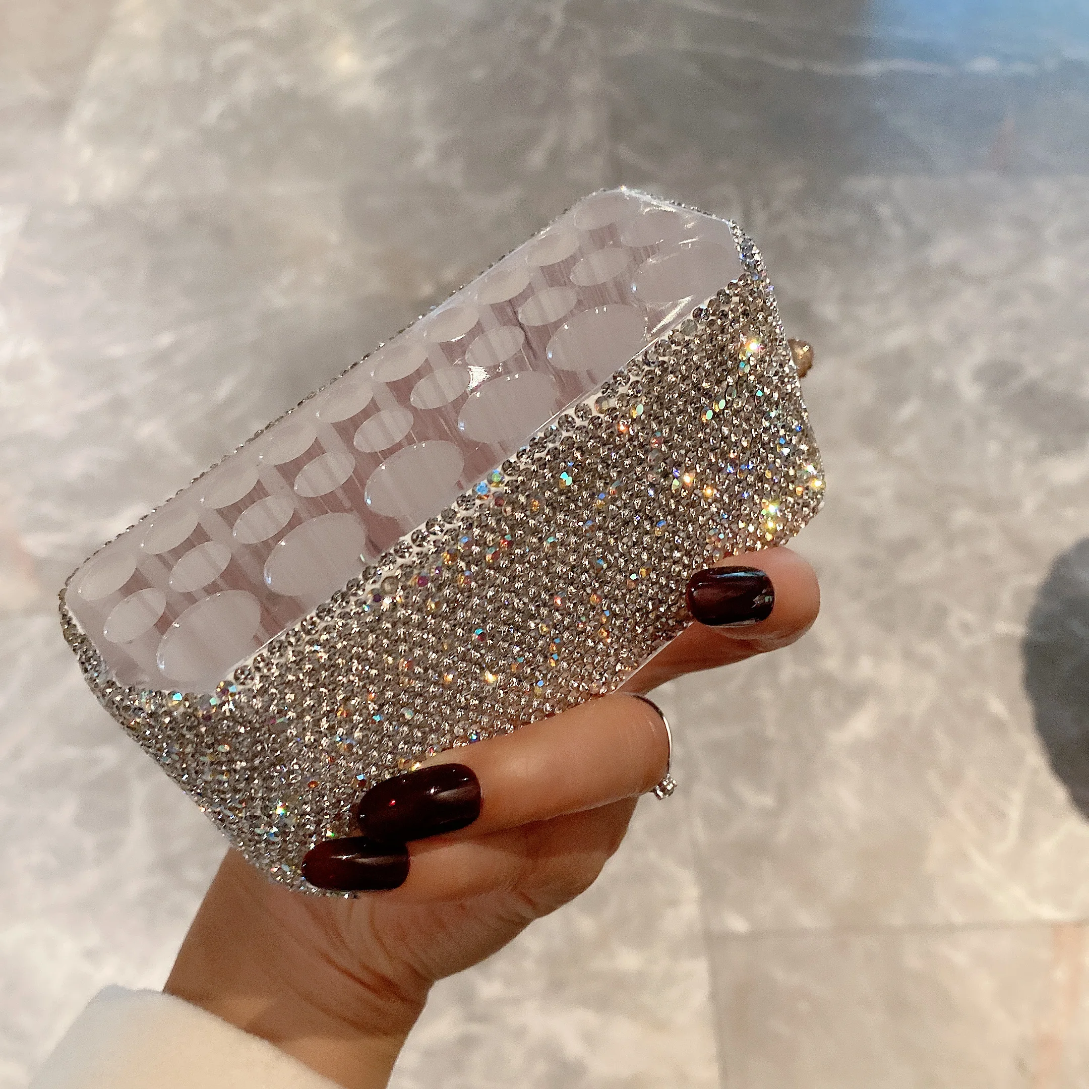 

Sparkling Brush Holder Makeup Organizer Box 26 Holes Lipstick Pencil Storage Acrylic Crystal Makeup Brushes Cosmetic Containers