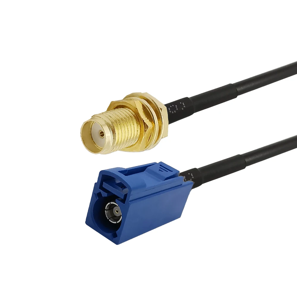 Синий разъем Fakra C Мама-мама SMA RG174 ОТРЕЗОК кабеля C-SMA беспроводная GPS GSM антенна