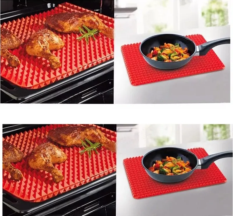 Антипригарный силиконовый коврик для выпечки кухонный поднос в виде пирамиды