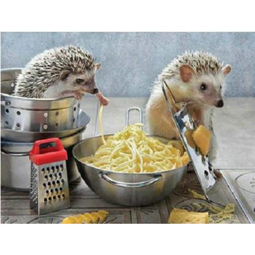 5D алмазная живопись сделай сам животное милая ежик и Одуванчик вышивка крестиком