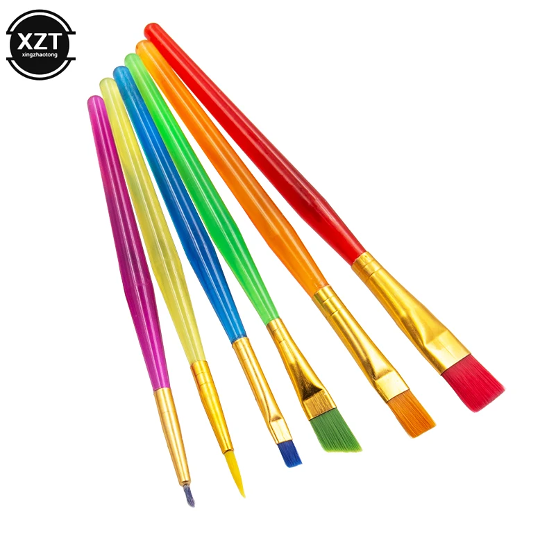 Кисти для рисования акварелью и гуашью детей творчества нейлоновая ручка кисти