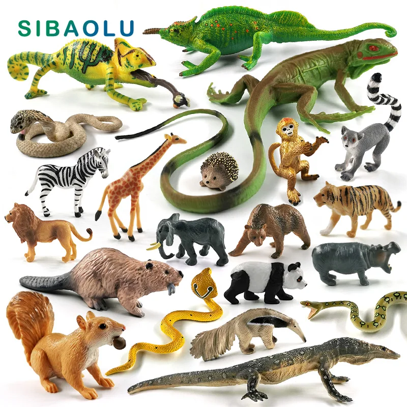 

White Fox Hedgehog Squirrel Bear Lizard Centipede Snake Figurine Home Decor Miniature Fairy Garden Decoration Accessories Modern