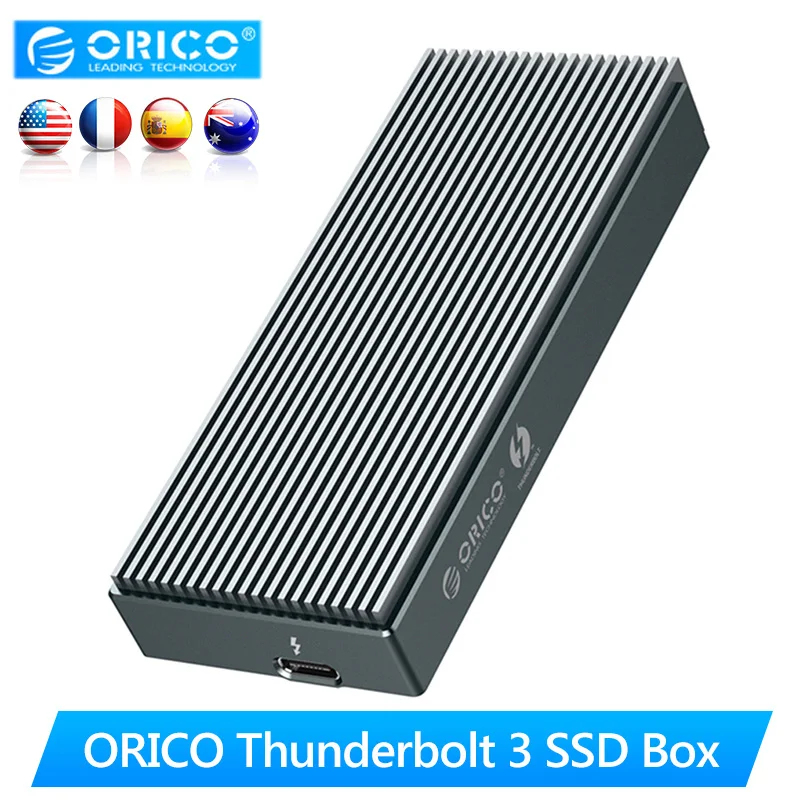 ORICO Thunderbolt 3 SSD коробка NVME M.2 Корпус чехол 2 ТБ Type-C с 40 Гбит/с C к кабель для ноутбука |