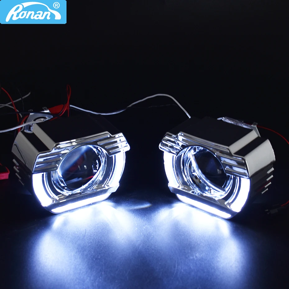 Ronan 1 шт./2 шт. LHD 2 0 moto H1 bixenon led angel eyes one set маска shrouds H4 H7 адаптер для автомобильных фар