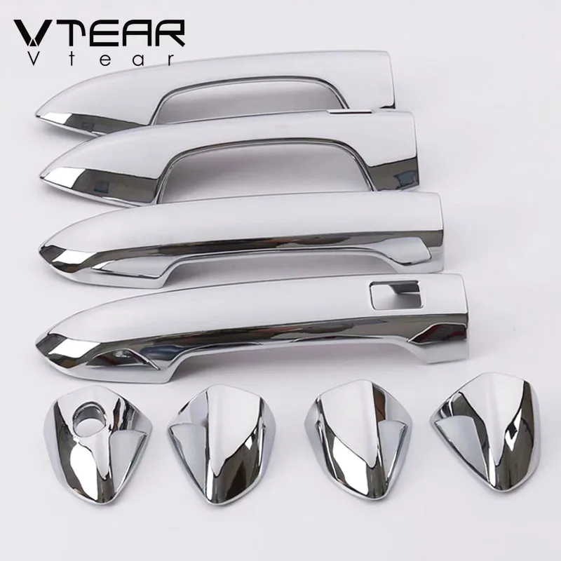 

Vtear для Geely Coolray sx11 BelGee X50, наружная рамка ручки, накладка на дверную ручку автомобиля, чаша, хромированная крышка, аксессуары, детали