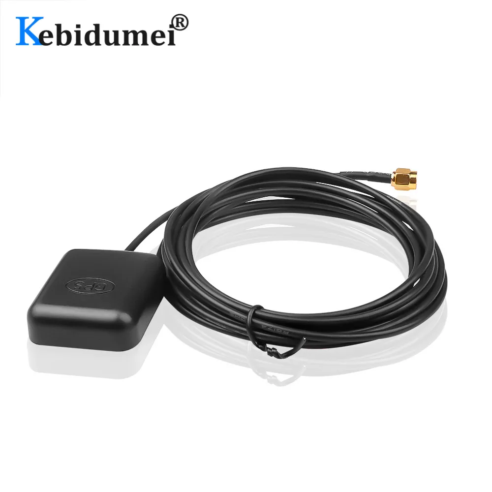 Car GPS Receiver SMA Conector 3M Cable Antenna Auto Aerial Adapter For DVD Navigation Night Vision Camera | Электроника