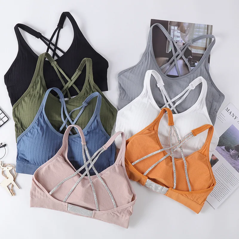 

Бюстгальтер женский спортивный с пуш-ап эффектом, бесшовный