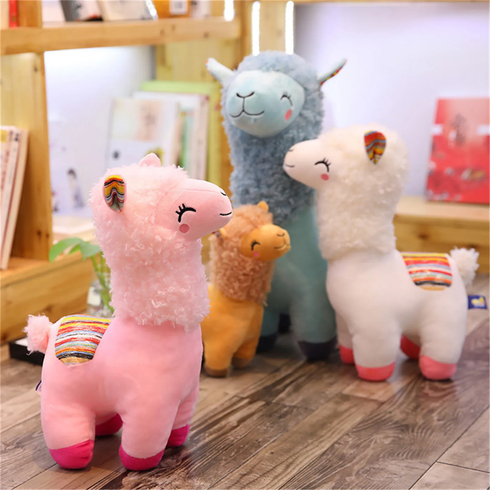 

Children's toys adult pillow cute squinted alpaca llama doll plush sheep children's birthday gift boy and girl same style 40*
