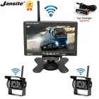 Jansite камера заднего вида 7 дюймов камера для грузовика Автомобильная Беспроводная задняя камера заднего вида комплект камеры заднего вида Беспроводная с монитором