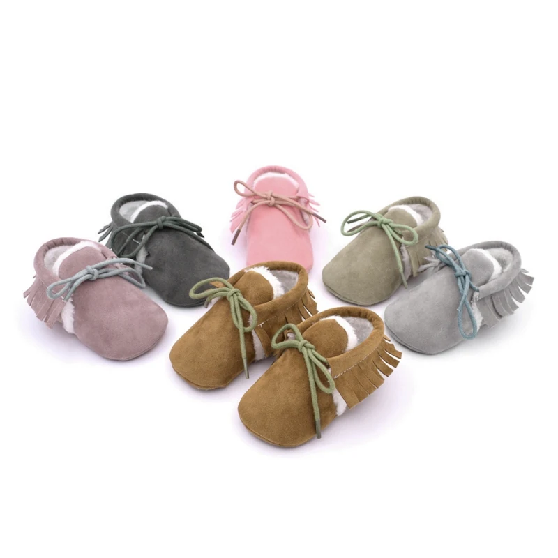 Осенне-зимние мягкие мокасины для маленьких мальчиков и девочек Moccs Shoes