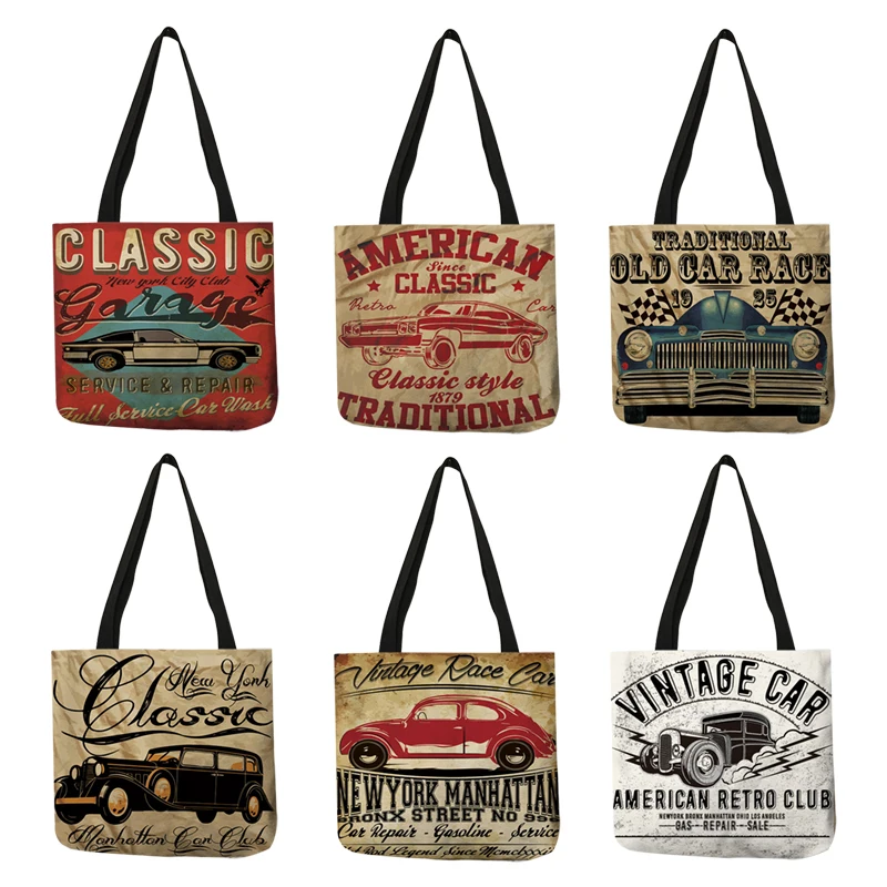 Крутая Сумка-тоут в виде автомобиля классический дизайн ретро Сумочка