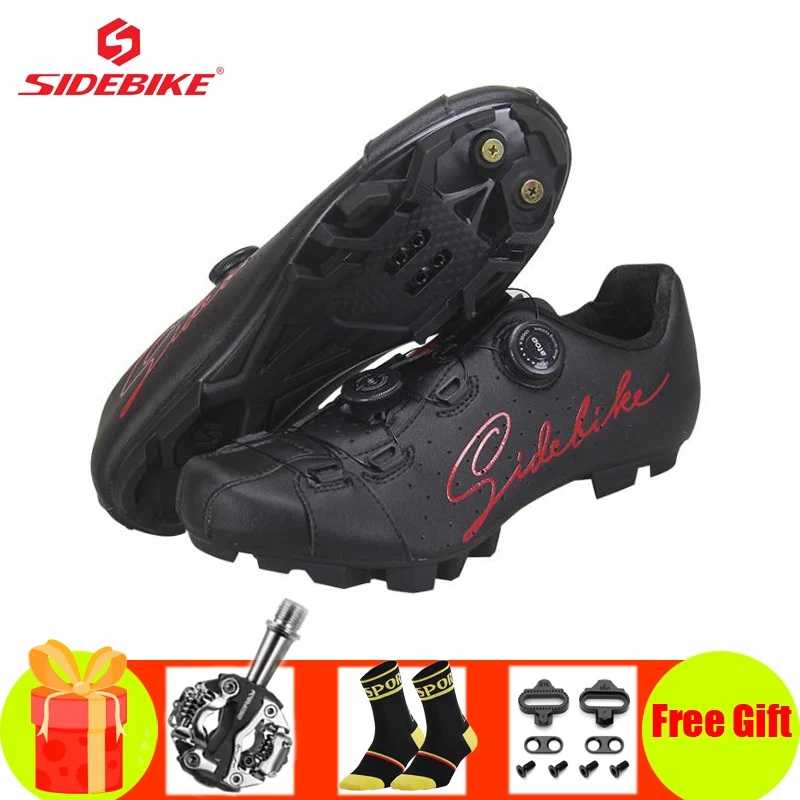 

SIDEBIKE cycling shoes mtb men women mountain bike sneakers breathable self-locking sapatilha ciclismo mtb Add SPD pedals shoes