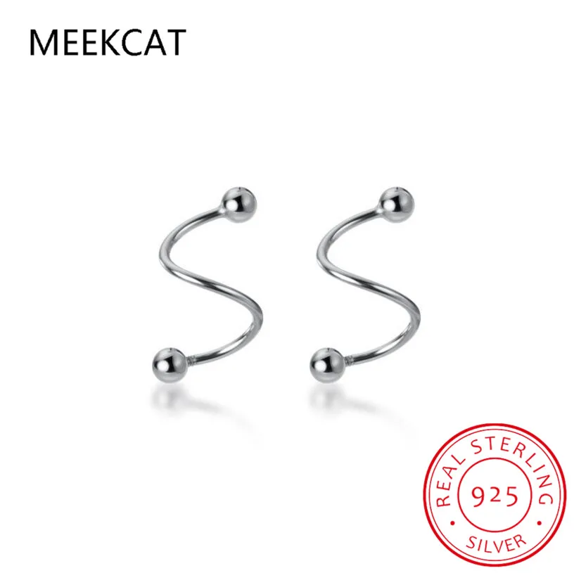 

925 Sterling Silver Women's Small Ball Beads Ear Bones Ear Buckle Ring Tightly Packed Mini Double Ring Earring DA1157