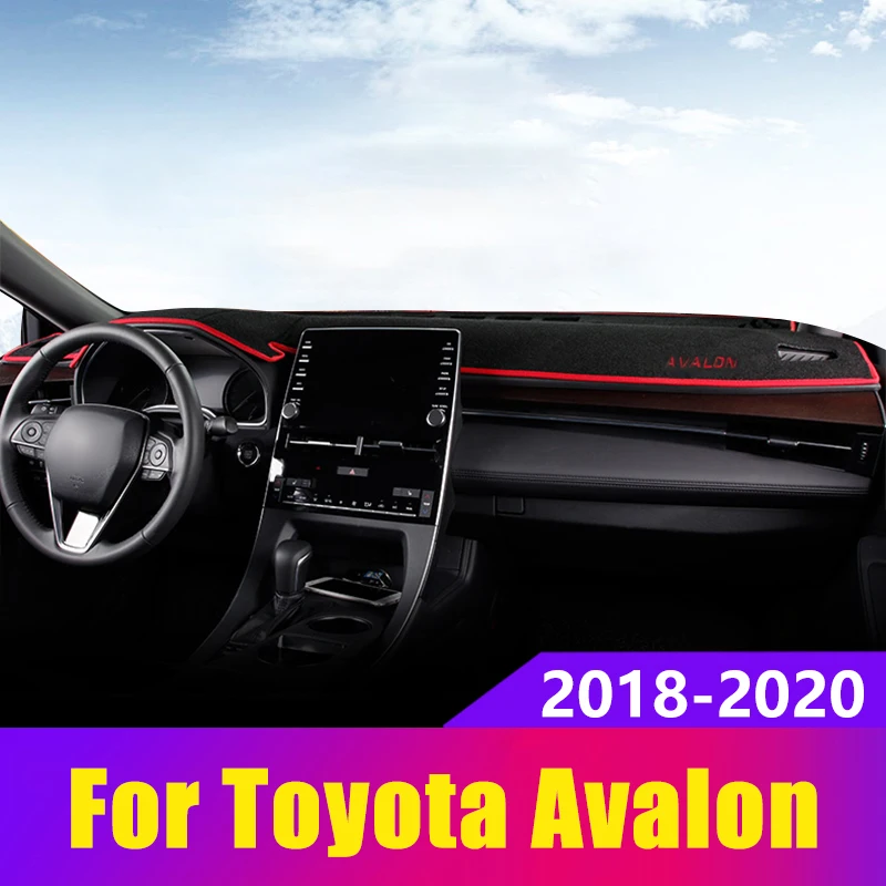 

Car Dashboard Avoid Light Pad Instrument Platform Desk Cover Mat Carpets ANti-UV for Toyota Avalon 2018 2019 2020 Accessories