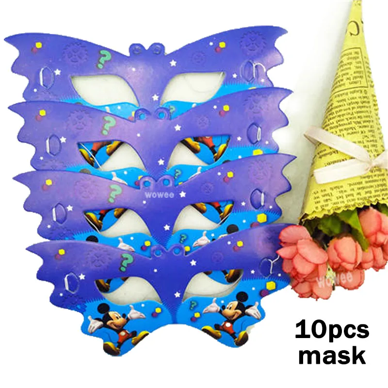 10Eye Mask 10 шт./лот Микки чашки для мороженого Детские вечерние принадлежности для дня рождения Микки Маус С Днем Рождения вечерние чаши для мороженого - Цвет: 10Eye Mask