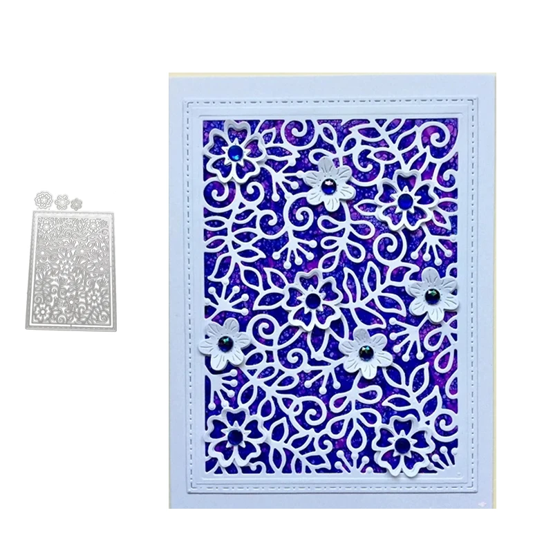 

JC Flowers Leaves Rectangle Frame Metal Cutting Dies for Scrapbooking Make Stencil Craft Paper Mold Mould Model Decor Template