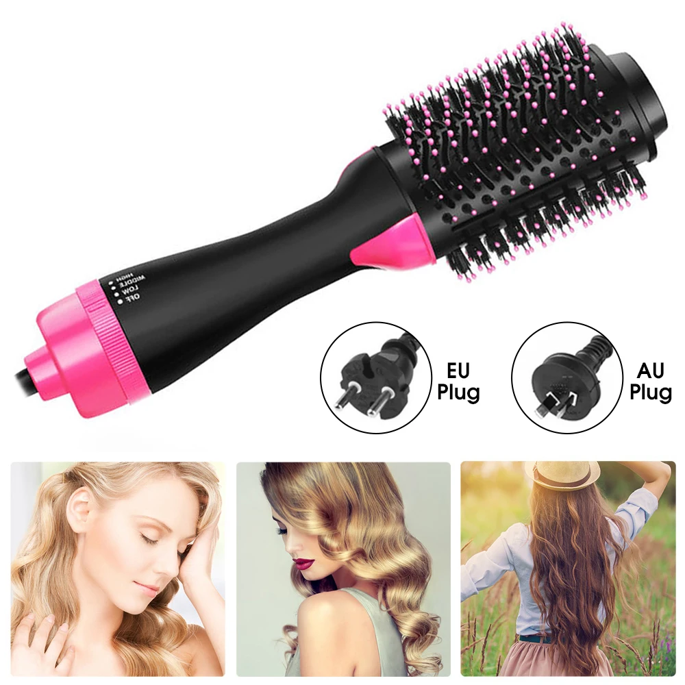 

1000W Negative Ion Hair Dryer Hot Air Brush Hair Straightener Curler Comb Roller Hair Styling Tools Multifunctional Curling Iron
