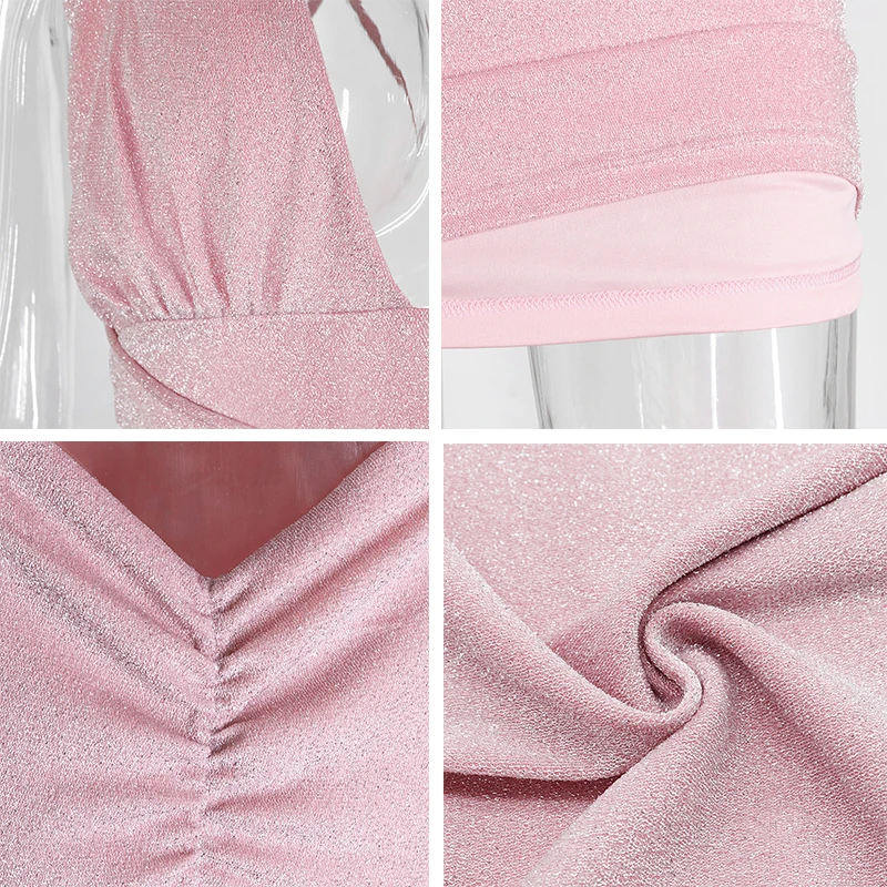 

Women's Dress Deep v neck Mini Striped Dress Spaghetti Straps Sexy Women Dress Bodycon Nightclub Summer Party Dress 2021 Fashion